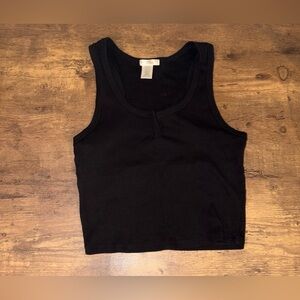 NWOT Black Sleeveless Crop Tank Top